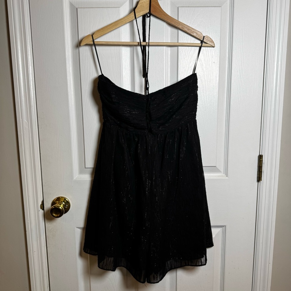Mango Black Shimmer Halter Party Dress NWT Size Small From Their Committed Line